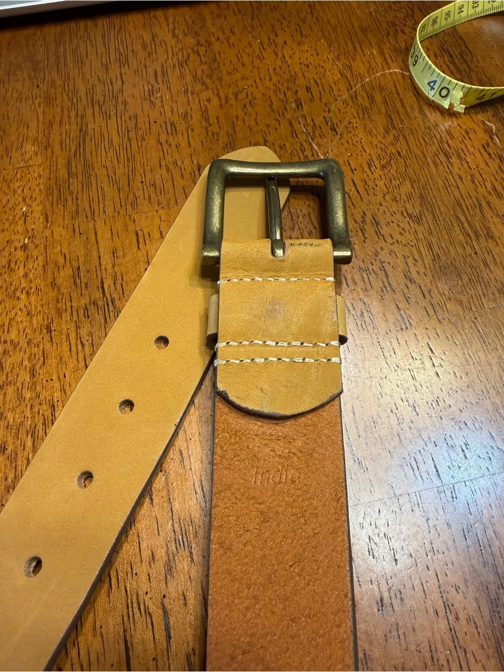 Timberland men’s leather belt in the color wheat  size 32